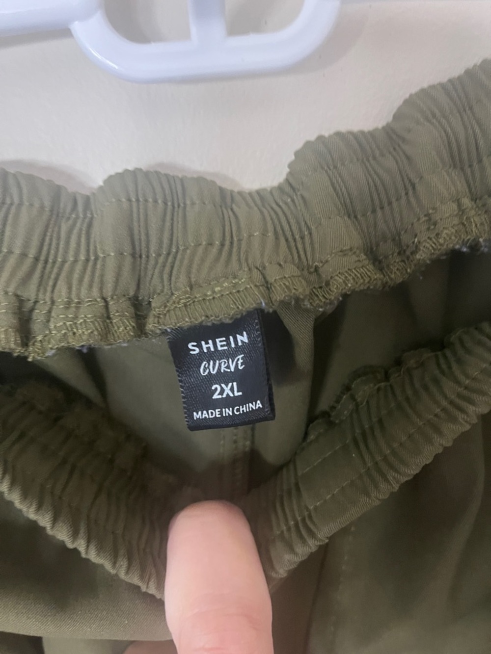 SHEIN Curve Olive Drawstring Cargo Skirt - Picture 2 of 3